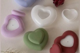 Molde silicona corazon con tapa
